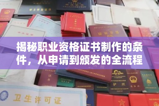 武胜揭秘职业资格证书制作的条件，从申请到颁发的全流程解析