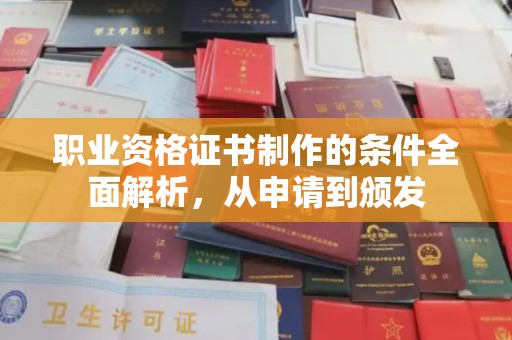 武胜职业资格证书制作的条件全面解析，从申请到颁发